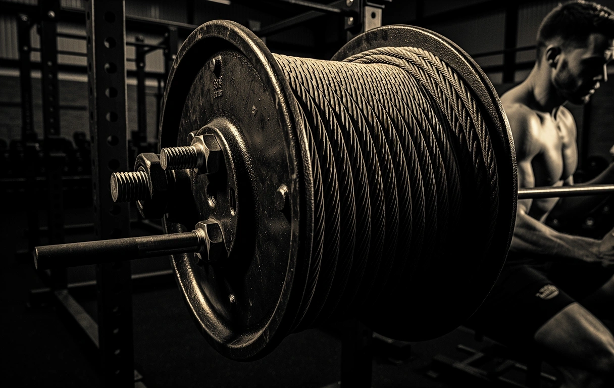 Industrial fitness equipment detail
